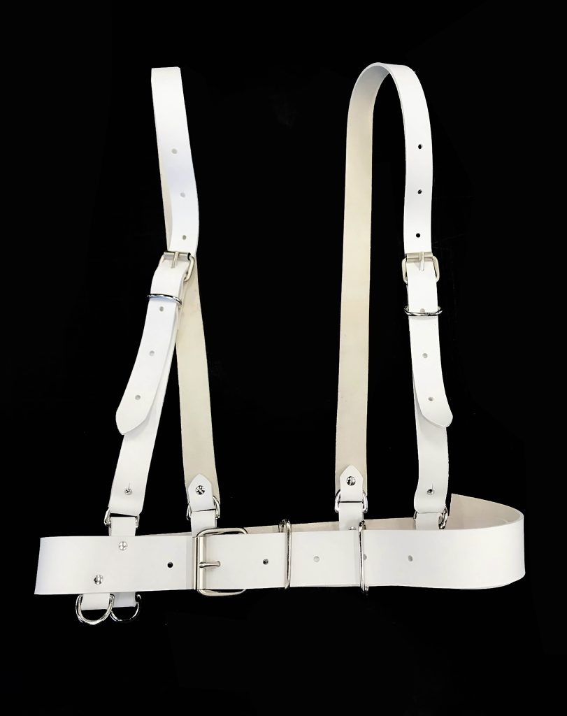 Thumbnail image for Sale – Eelio white suspender leather belt